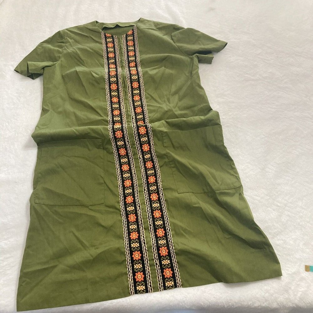 Vintage 1960s Handmade Shift Dress Size S/M